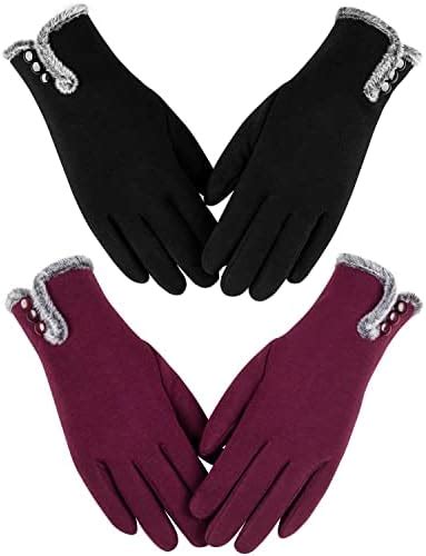 Womens Winter Warm Gloves With Sensitive Touch Screen Texting Fingers, Fleece Lined Windproof ...