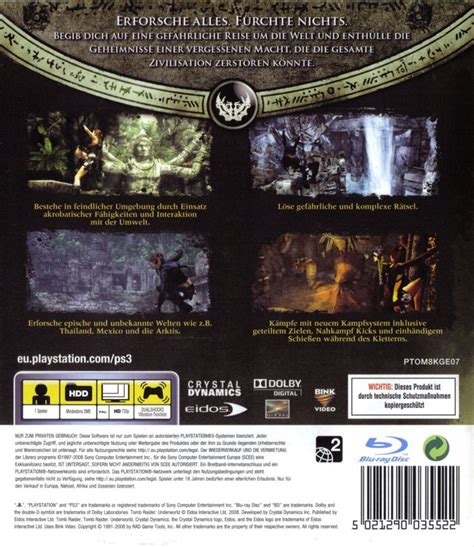 Tomb Raider: Underworld (2008) PlayStation 3 box cover art - MobyGames