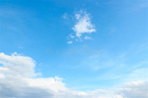 Blue Open Sky with White Clouds Landscape in Spring Day Stock Photo ...