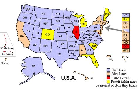 Select the state where you have your CCW, click Build Map and it will show you the reciprocity ...