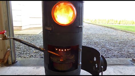 Fantastic diy waste Oil and Wood burning stove heater. - YouTube