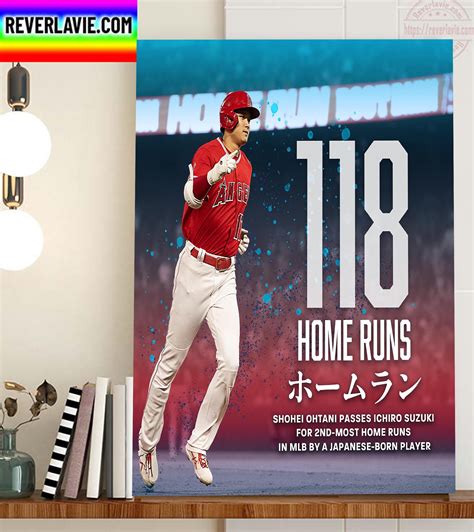 Shohei Ohtani 118 Home Runs Home Decor Poster Canvas - REVER LAVIE