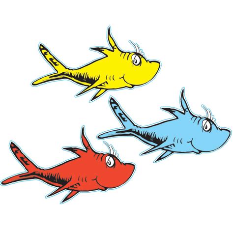 Dr Seuss One Fish Two Fish Assorted Paper CutOuts 36 | 25% off & Cash Back