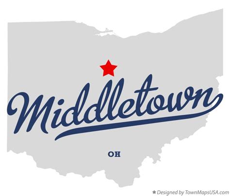 Map of Middletown, Crawford County, OH, Ohio