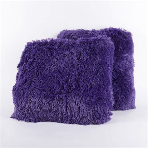 Faux Fur Throw Pillows - Set of 2 by Popular Home - Walmart.com ...