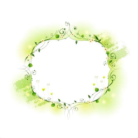 Premium Vector | Green floral vector background 03