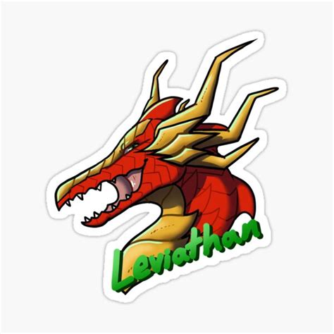 "Leviathan the Dragon (with name)" Sticker for Sale by Pokeirino | Redbubble