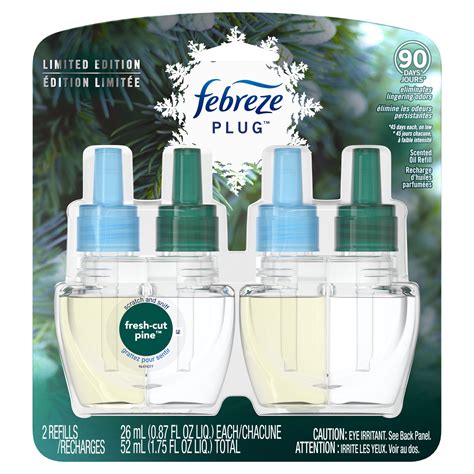 Febreze Plug Air Freshener Scented Oil Refill, Fresh-Cut Pine, 2 count ...