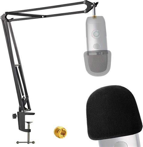 Amazon.com: Blue Yeti X Mic Stand with Pop Filter - Microphone Boom Arm ...