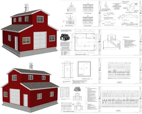 #g503 26 x 30 x 10 Monitor Barn Plans with DWG and PDF