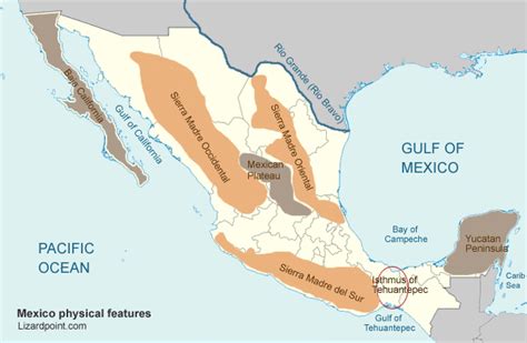 Mexico Map Mexican Plateau - Grazia Gilbertina