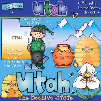 Utah State Symbols Clip Art Download by DJ Inkers | TPT