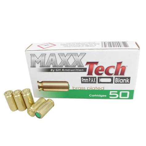 9mm P.A. Blank Ammo Cartridges - 50ct. | Camouflage.ca