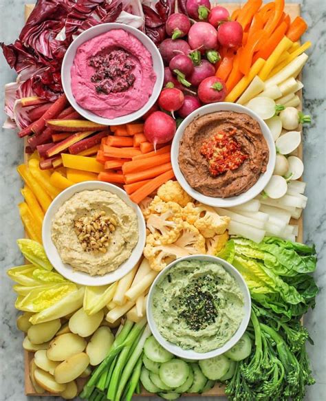 Hummus rainbow platter | Raw food recipes, Vegetable platter, Veggie platters