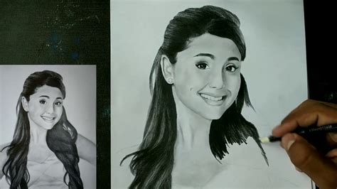 How to draw Ariana Grande portrait for beginners __ Drawing Ariana Grande.