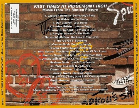 Film Music Site - Fast Times at Ridgemont High Soundtrack (Various Artists) - Elektra, Wea (1995)