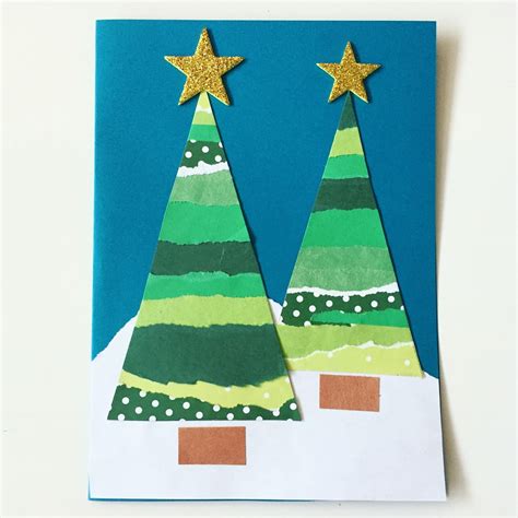 Christmas Tree Collage Card | Gettin' Crafty with Natalie