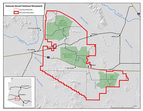 Sonoran Desert National Monument Map | Tourist Map Of English