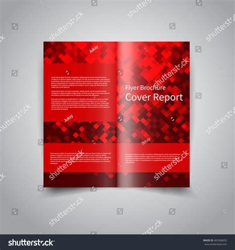 Vector two-fold brochure design template with - Royalty Free Stock ...