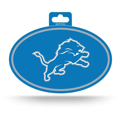 Detroit Lions - Full Color Oval Sticker at Sticker Shoppe