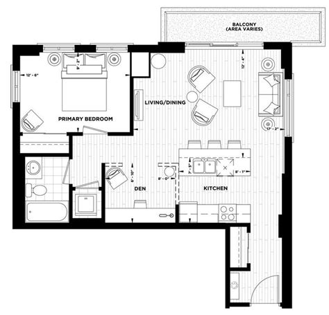 Century Condos by DeSantis |Clarke Floorplan 1 bed & 1 bath