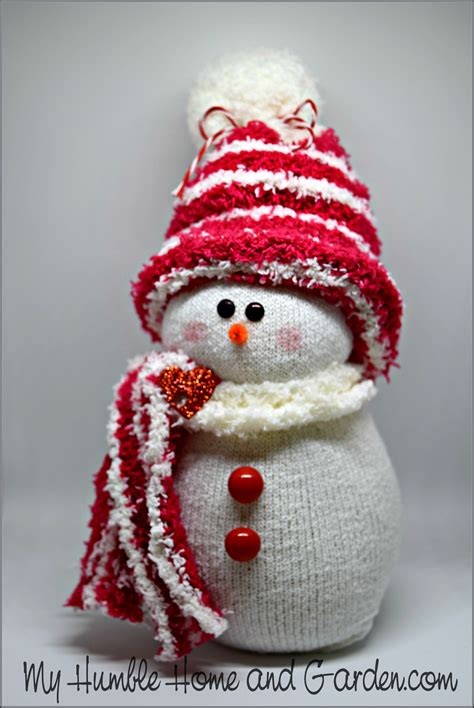 How To Make An Adorable Sock Snowman! - My Humble Home and Garden