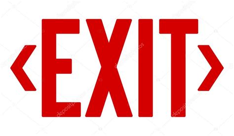 Red Exit Sign Stock Vector Image by ©zager #51331017