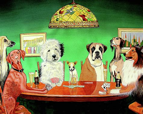 Dogs Playing Poker Painting by Patrick Sullivan - Fine Art America