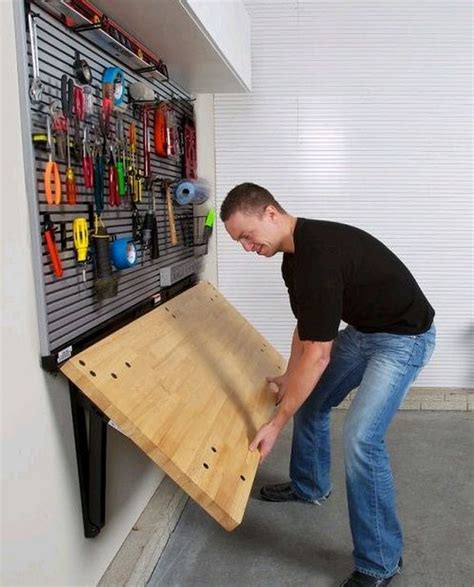 A DIY Wall-Mounted Folding Workbench For A Great DIYer