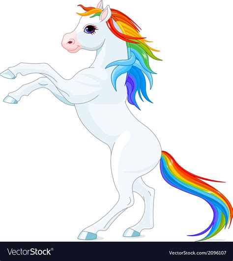 Rainbow horse Royalty Free Vector Image - VectorStock