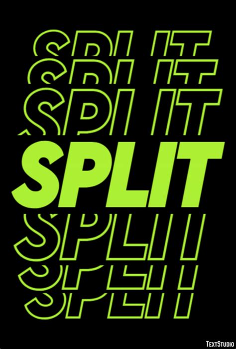 Split Text Effect and Logo Design Word