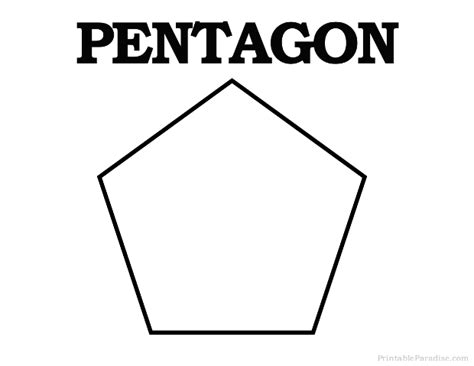 Printable Pentagon Shape - Print Free Pentagon Shape