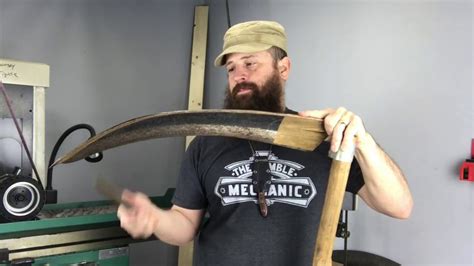 Sharpening a Scythe - YouTube