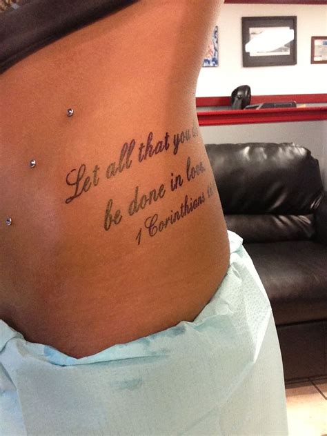 "Let all that you do, be done in love. 1 Corinthians 16:14" # tattoo | Tattoo font, Small ...