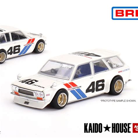 MINI GT Kaido House Datsun 510 Wagon BRE V2 White - MINIATURE TOY SHOP