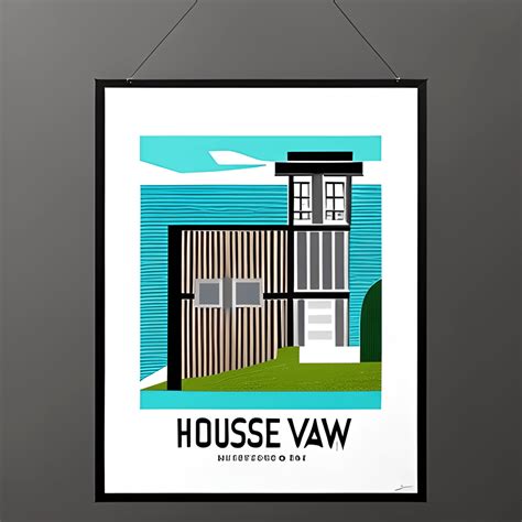 Beautiful View House Modern Art Travel Poster Art Print · Creative Fabrica