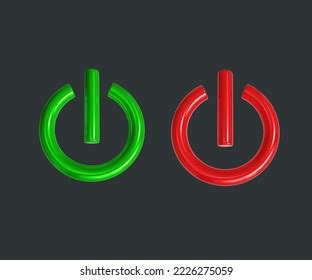 Realistic On Off Button Symbol Icon Stock Vector (Royalty Free ...