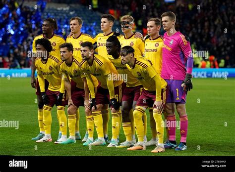 Sparta Prague players pose for a team photo ahead of the UEFA Europa ...