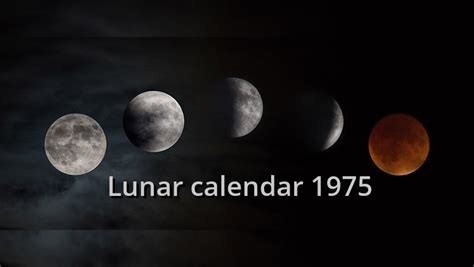 Lunar calendar 1975