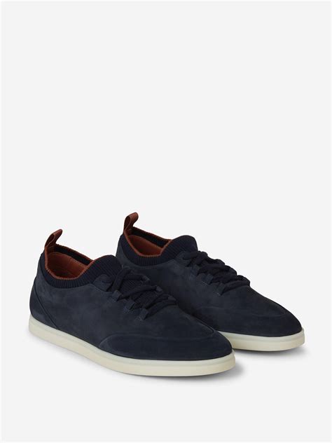 Loro Piana Leather Soho Walk Sneakers in Navy (Blue) for Men - Lyst