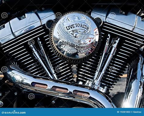 V-twin motorcycle engine editorial stock photo. Image of engine - 19281003