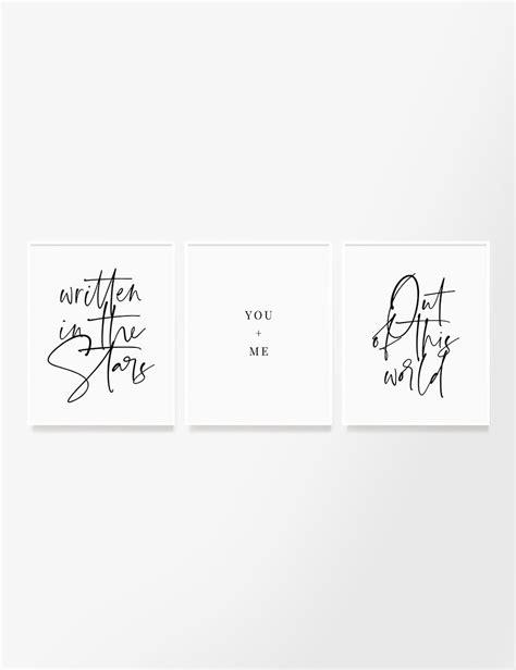 Love Written in the Stars. Set of 3 Printable Wall Art Quotes. - Etsy