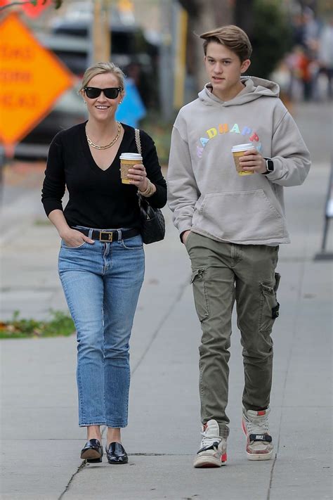 Reese Witherspoon – Seen with her son in Brentwood – GotCeleb