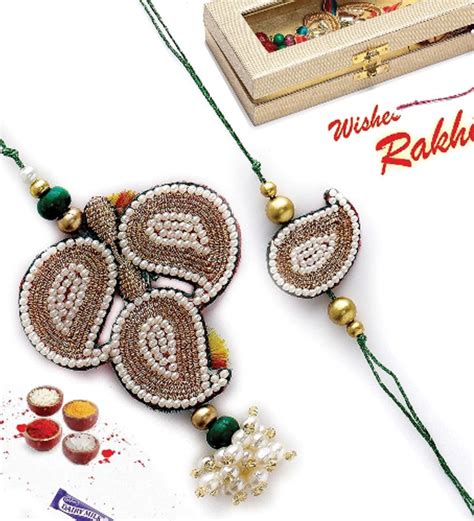 Handmade Rakhi, Handmade Decorations, Pearl Beads, Birkenstock, Crochet Earrings, Pearls ...