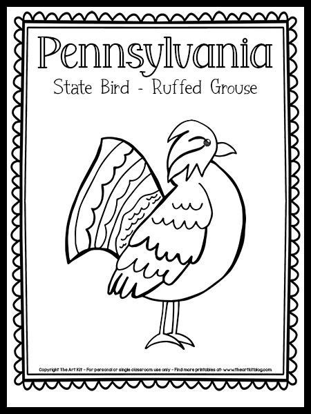 Pennsylvania State Bird Coloring Page