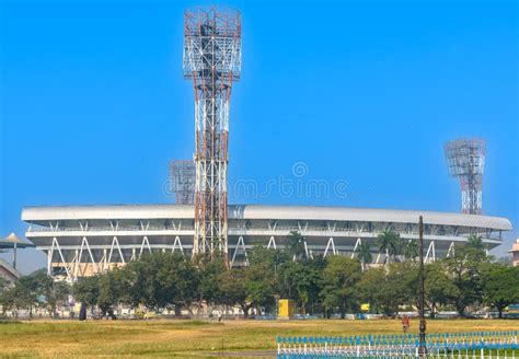 Exterior View of EDEN Gardens Stadium. Stock Photo - Image of blue, equipment: 238584552