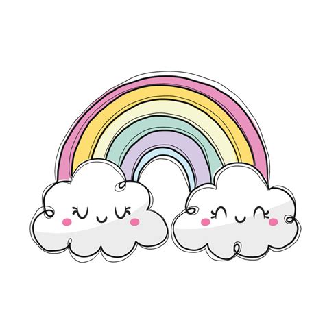 Cute pastel rainbow window sticker | Stickerscape | UK