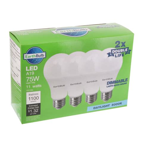 EarthTronics LED 75 Watt A19 Daylight Bulbs - Shop Light Bulbs at H-E-B