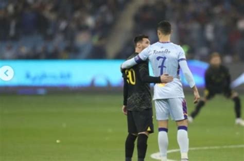 'Old friends': Ronaldo celebrates Saudi debut with Messi hug