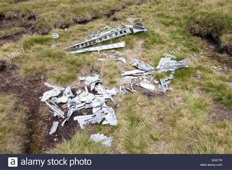 The remains of a Dakota aircraft that crashed on Shelf Moor near ...